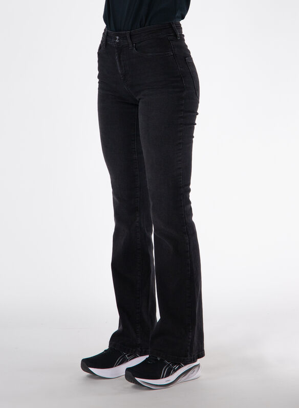 JEANS ANN FLARED, WASHED BLACK, medium