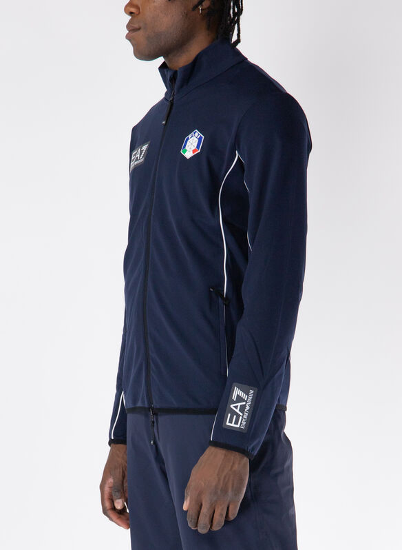 FELPA FULL ZIP IN PILE POWERSTRETCH FISI ITALIA, 1577 BLU, medium