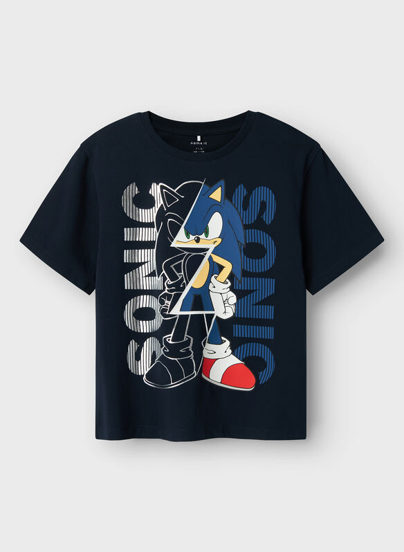 T-SHIRT SONIC DOW GRAPHIC RAGAZZO, NAVY BLAZER, medium