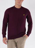 MAGLIONE GIROCOLLO CON LOGO, Z562 BORDEAUX, thumb