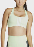 REGGISENO SPORTIVO POWERIMPACT MEDIUM-SUPPORT 3-STRIPES, LIGHT GREEN, thumb