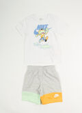 COMPLETO T-SHIRT + SHORT KSA GRAPHIC BAMBINO, GAK GREYWHT, thumb