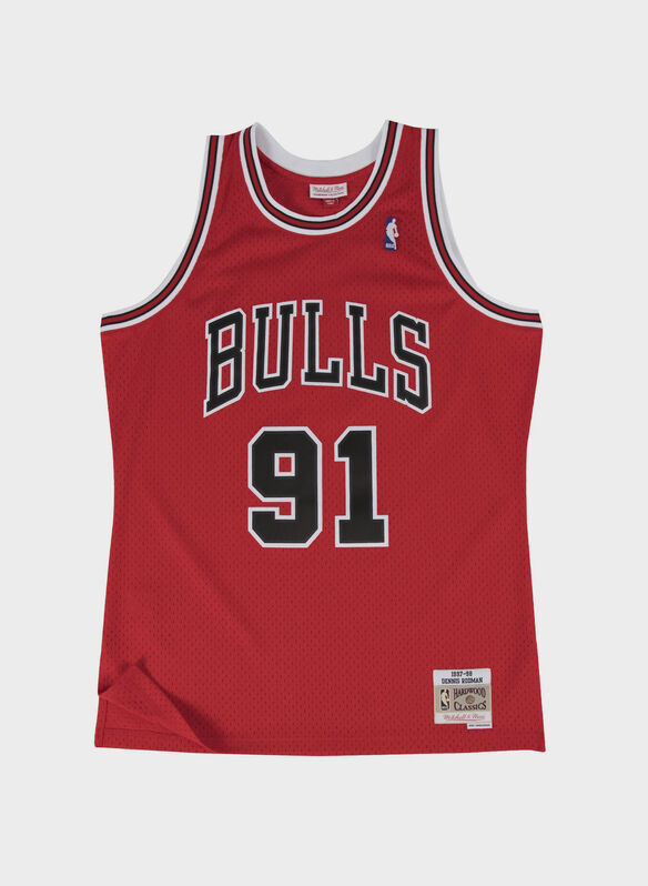 CANOTTA SWINGMAN JERSEY CHICAGO BULLS ALTERNATE 1997-98 DENNIS RODMAN, SCARLET, medium