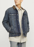 GIUBBOTTO JEAN SHERPA, BLUE DENIM, thumb