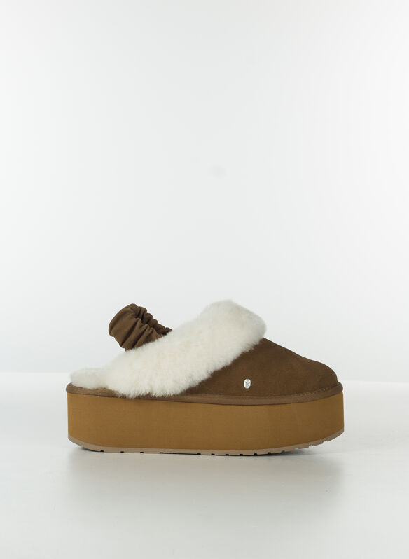 CIABATTA SABOT HARTZ FLATFORM, CHESTNUT, medium