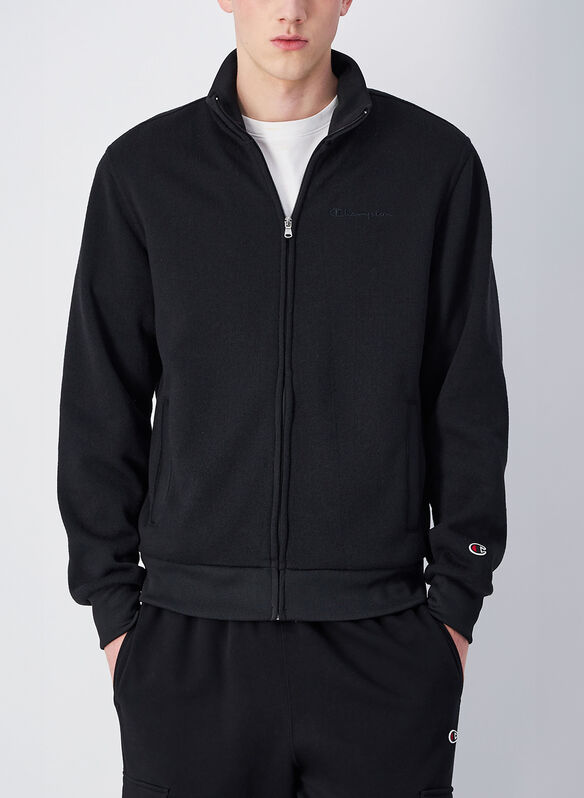 FELPA FULL ZIP CON MICRO LOGO, KK001 BLK, medium