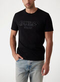 T-SHIRT LOGO FLOCK, G7V2 NVY, thumb