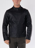 GIACCA BIKER IN ECOPELLE, BLACK, thumb