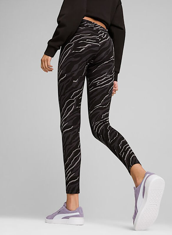 LEGGINGS CON GRAFICA ANIMAL, 01 BLK, medium