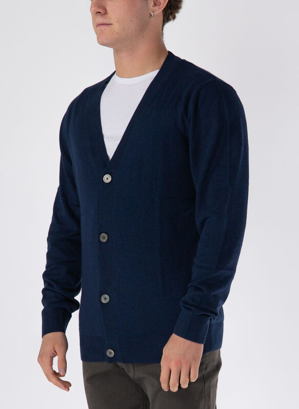 CARDIGAN EMIL CON BOTTONI, NAVY BLAZER, medium