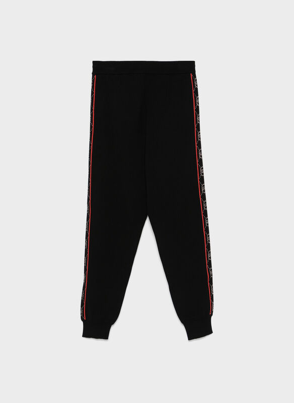 PANTALONE JOGGERS IN MAGLIA, A4279 BLK, medium