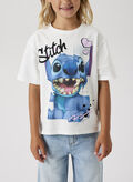 T-SHIRT COSMIC STITCH GRAPHIC RAGAZZA, CLOUD DANCER, thumb