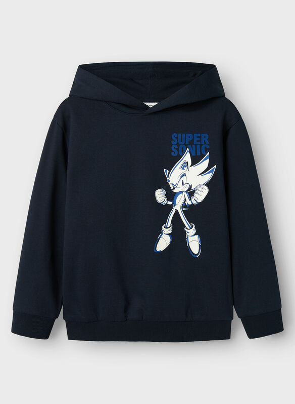 FELPA HOODIE SONIC HEDGEHOG RAGAZZO, NAVY BLAZER, medium