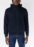 FELPA FULL ZIP IN MAGLIA A COSTE, 179 NVY, thumb