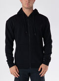 FELPA CON CAPPUCCIO FULL ZIP, BLACK, thumb