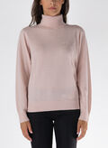 MAGLIONE DOLCEVITA CON LOGO, 14BQ ROSE, thumb