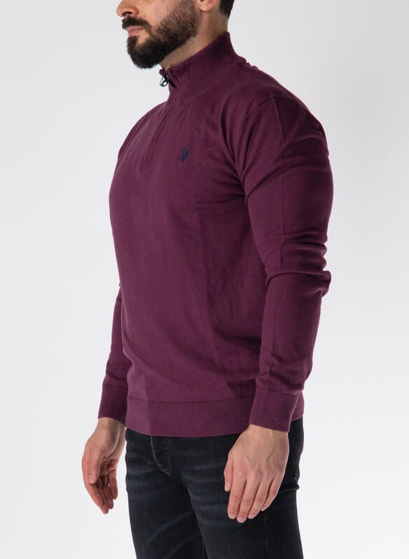 MAGLIONE KIRK 1/2 ZIP, 359 BORDO, medium