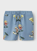 SHORT CON COULISSE MULTI GRAPHIC BAMBINO, SPRING LAKE CELESTE, thumb