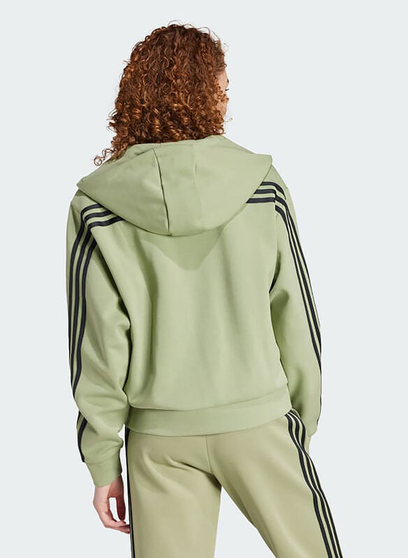 FELPA HOODIE FUTURE ICONS 3 STRIPES, OLIVE, medium