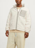 FELPA  FULL ZIP IN PILE TEDDY, CLOUD DANCER PANNA, thumb