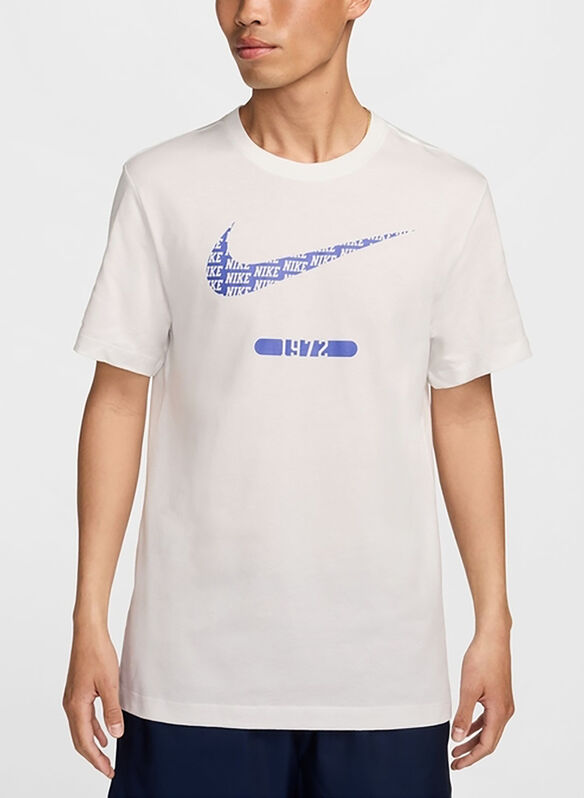 T-SHIRT SWOOSH LOGO, 121 WHT, medium