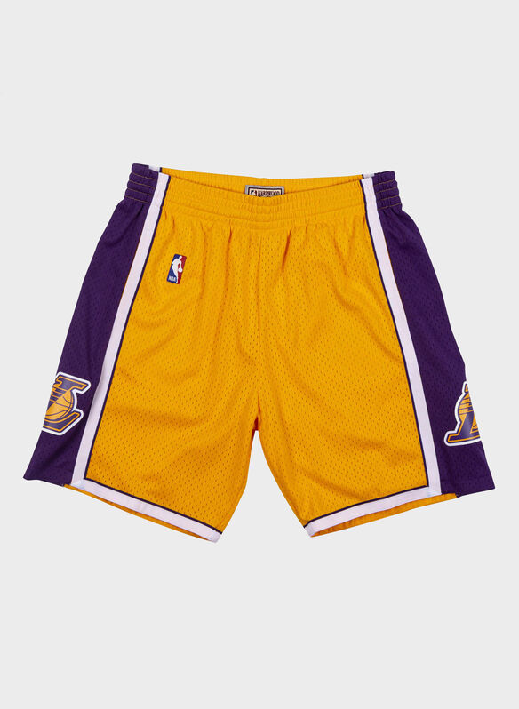 SHORTS SWINGMAN LOS ANGELES LAKERS 2009-10, LIGHT GOLD-PURPLE, medium