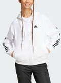 FELPA HOODIE 3 STRIPES, WHT, thumb