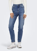 JEANS VITA ALTA STRAIGHT FIT, MEDIUM BLUE DENIM, thumb