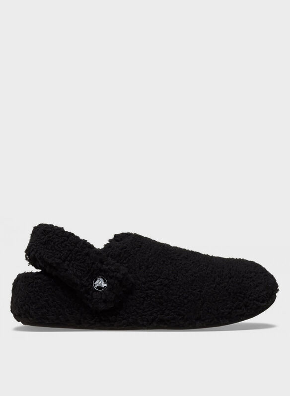 SLIPPER TEDDY CLASSIC COZZY, BLK, medium