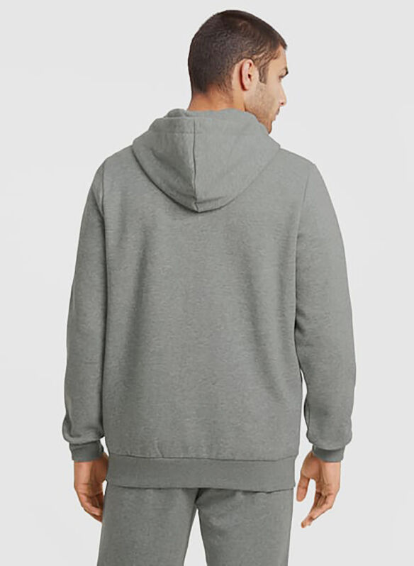 FELPA FULL ZIP CON CAPPUCCIO, 03 GREY, medium