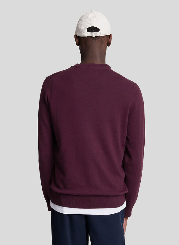 MAGLIONE GIROCOLLO CON LOGO, Z562 BORDEAUX, medium