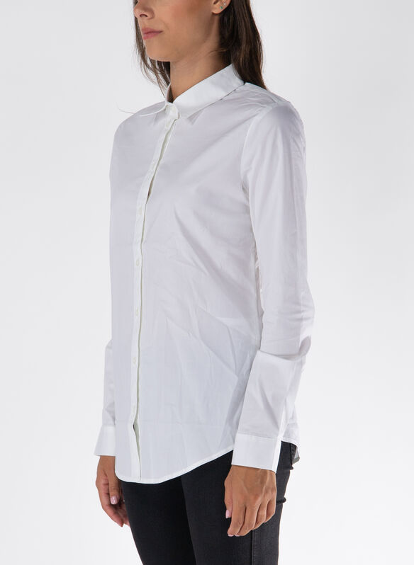 CAMICIA A MANICHE LUNGHE, 1000 WHT, medium