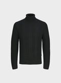 MAGLIONE COLLO ALTO CIPHER, BLACK, thumb