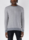 MAGLIONE A COSTINE, FJ4D GREY, thumb