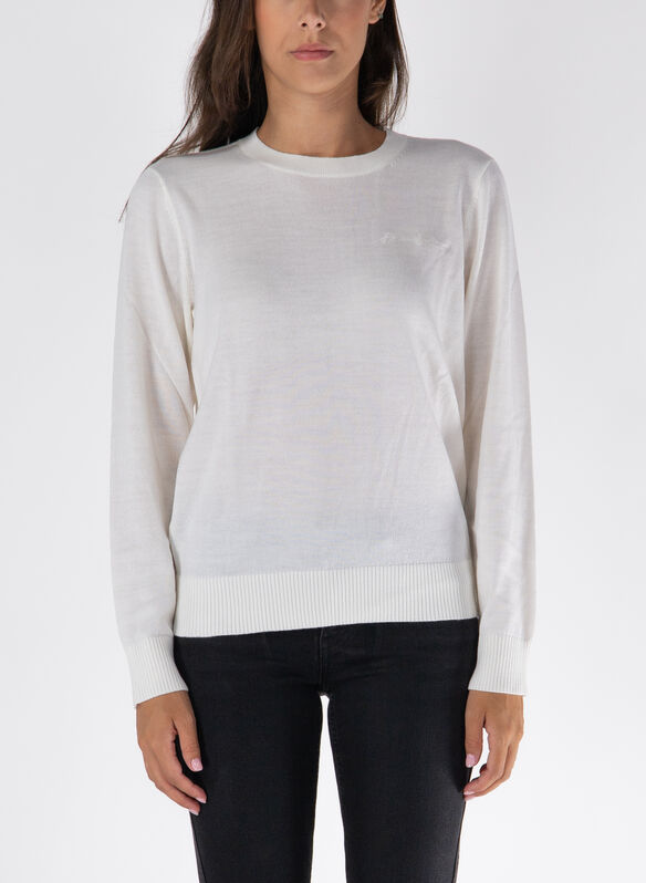 MAGLIONE GIROCOLLO, 1130 WHT, medium