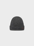 CAPPELLO IN MAGLIA WILBERT CON RISVOLTO, 0019 DARK HEATHER, thumb