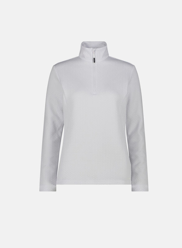 FELPA HALF ZIP JAGUARD, A001 WHT, medium