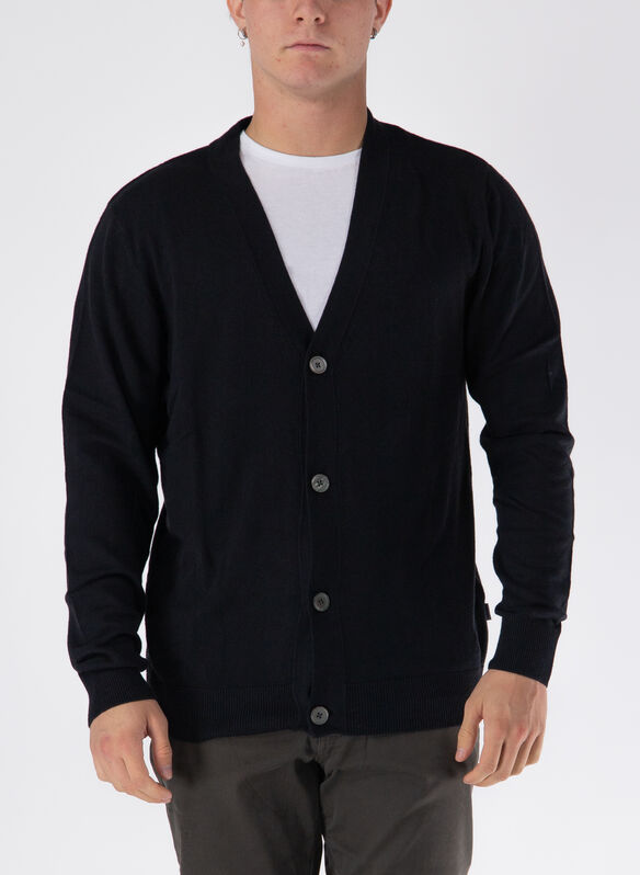 CARDIGAN EMIL CON BOTTONI, BLACK, medium