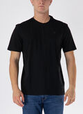 T-SHIRT GIROCOLLO A MANICHE CORTE, BLK, thumb