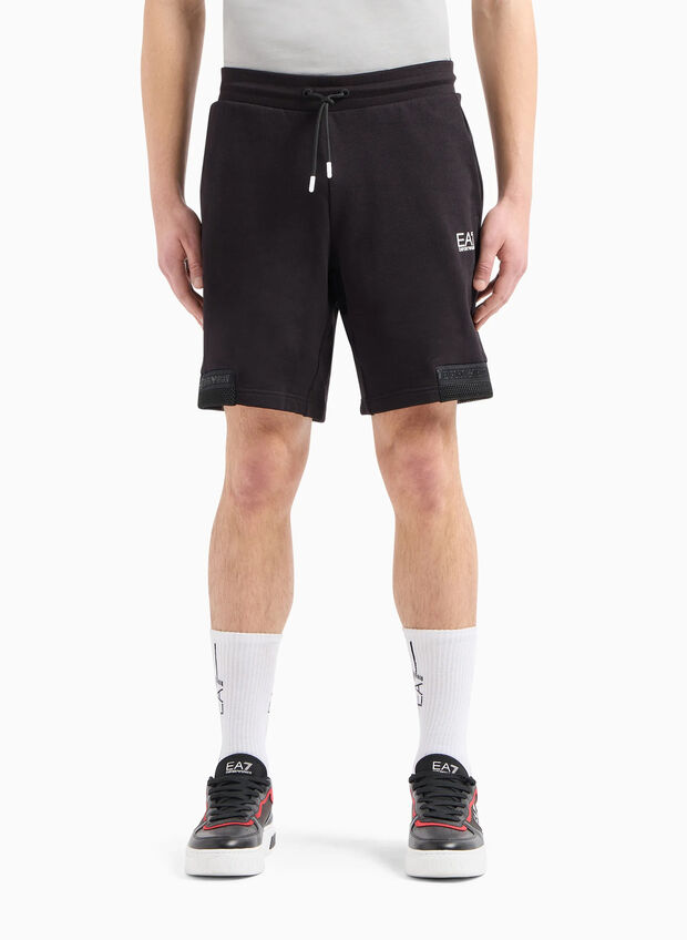 SHORTS LOGO SERIES IN COTONE, 0200 BLK, large