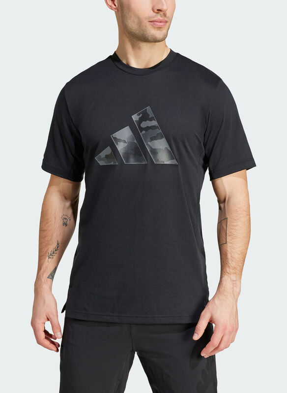 T-SHIRT ESSENTIALS GRAPHIC LOGO, BLK, medium