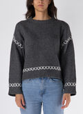 MAGLIONE GIROCOLLO AMANDA, DARK GREY MELANGE, thumb