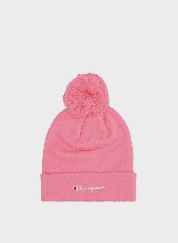 CAPPELLO IN MAGLIA CON PONPON JUNIOR, PS146 PINK, medium