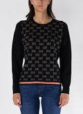 MAGLIONE GIROCOLLO MONOGRAM, A4279 BLK, thumb