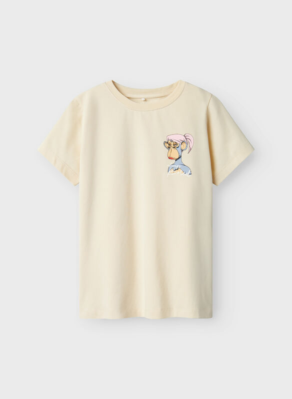 T-SHIRT DISARA BORED GRAPHIC POST RAGAZZA, SUMMER SAND, medium