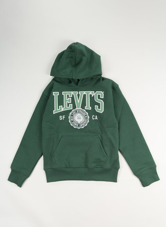 FELPA HOODIE CON LOGO RAGAZZO, B84 GREEN, medium