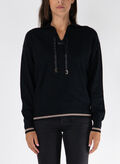 MAGLIONE CON LACCI, A4268 BLK, thumb