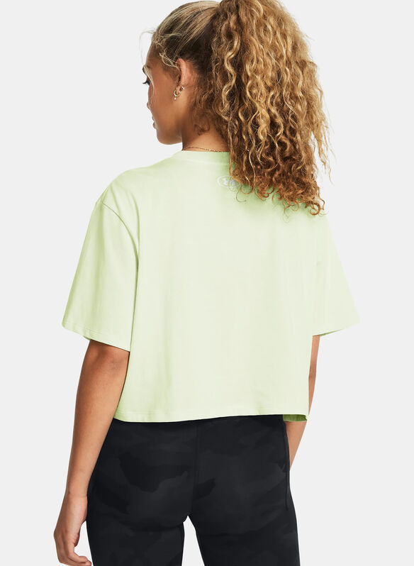 T-SHIRT CROPPED MICRO LOGO, 0383 GREEN, medium