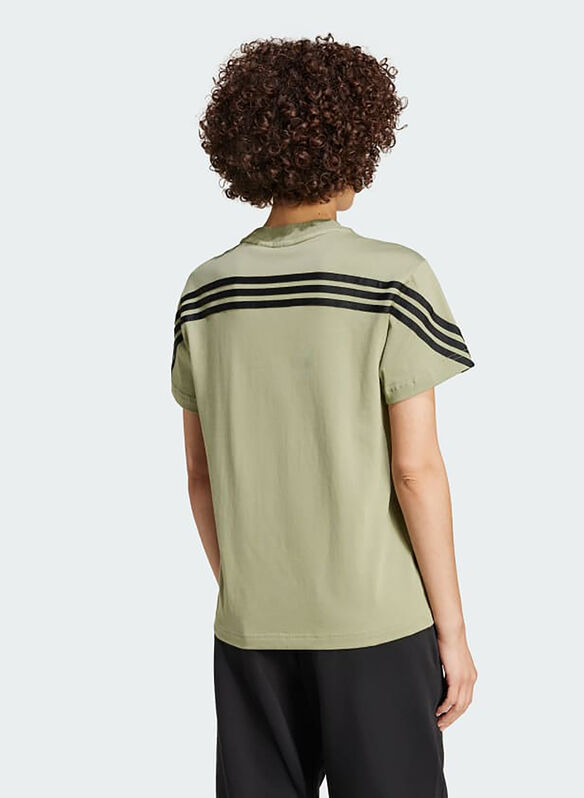 T-SHIRT FUTURE ICON 3-STRIPES, OLIVE, medium