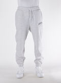 PANTALONI IN FELPA RELAXED FIT, WHITE MELANGE, thumb